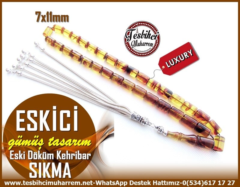 Hareli Kahve Kehribar TesbihlerTM11485Tesbih Sıkma Kehribar Eski Döküm Kapsül Kesim Gümüş Püsküllü Eskici Tesbih Sıkma Kehribar Eski Döküm Kapsül Kesim Gümüş Püsküllü Eskici 