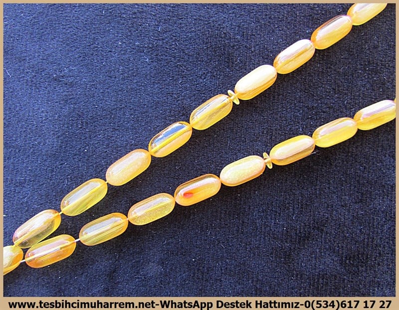 Hareli Damarlı Sarı Kehribar TesbihlerTM11908Tesbih Sıkma Kehribar Objeden Damarlı Ultra Lux Kapsül Kesim Lal Tesbih Sıkma Kehribar Objeden Damarlı Ultra Lux Kapsül Kesim Lal 
