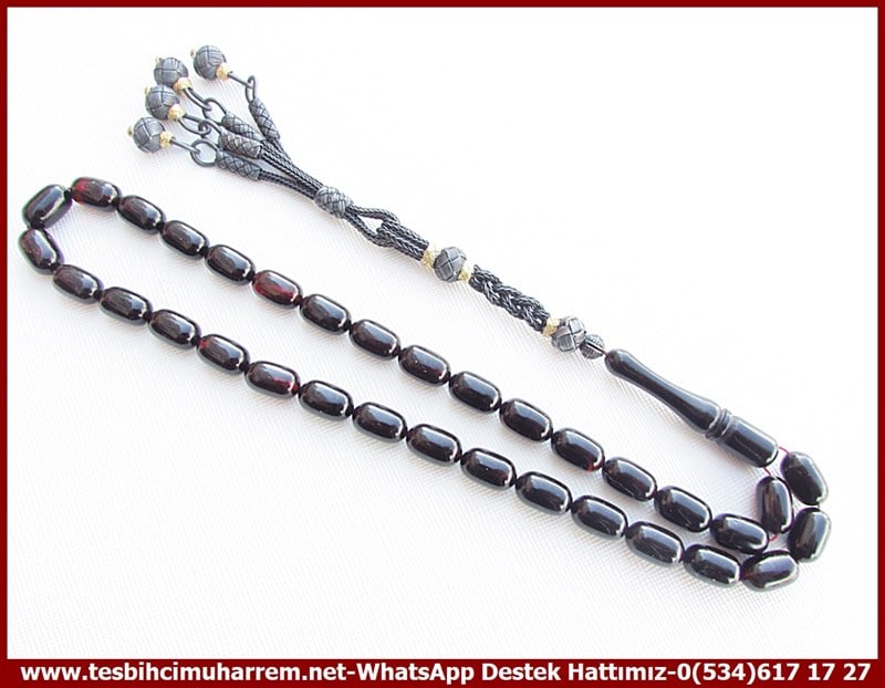 Kazaziye PüskülTM11630Tesbih Sıkma Kehribar Siyah Kırmızı Kapsül Orjinal Gümüş Kazaz Püskül Merkez BursaTesbih Sıkma Kehribar Siyah Kırmızı Kapsül Orjinal Gümüş Kazaz Püskül Merkez Bursa