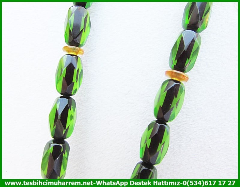 Yeşil Ton TesbihlerTM11895Tesbih Sıkma Kehribar Yeşil Fasetalı Kristal Kesim Ballı Baba Tesbih Sıkma Kehribar Yeşil Fasetalı Kristal Kesim Ballı Baba 