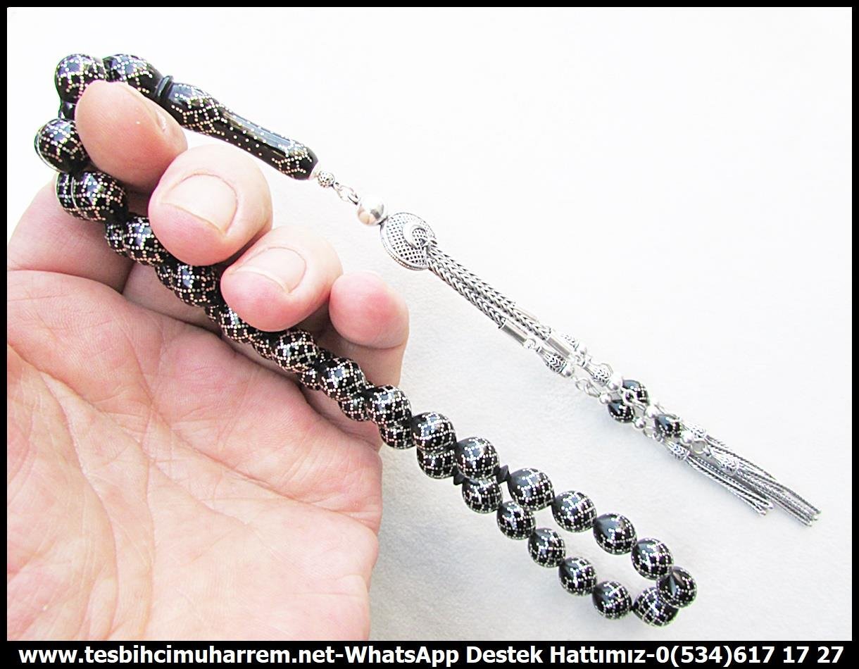 Abanoz Ağacı TesbihlerTM12828Tespih Abanoz Black Wood Gümüş İşleme Gümüş Püskül Siyah Örümcek Ağı TesbihTespih Abanoz Black Wood Gümüş İşleme Gümüş Püskül Siyah Örümcek Ağı Tesbih