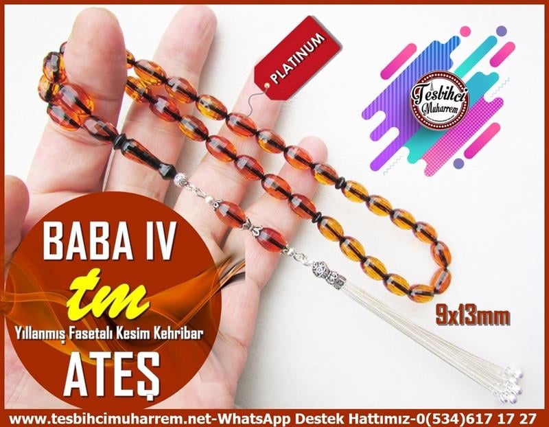 Sarı Ton TesbihlerTM112780Tespih Ateş Kehribar Gümüş Püsküllü Fasetalı Kristal Kesim Baba IV Tesbih Tespih Ateş Kehribar Gümüş Püsküllü Fasetalı Kristal Kesim Baba IV Tesbih 