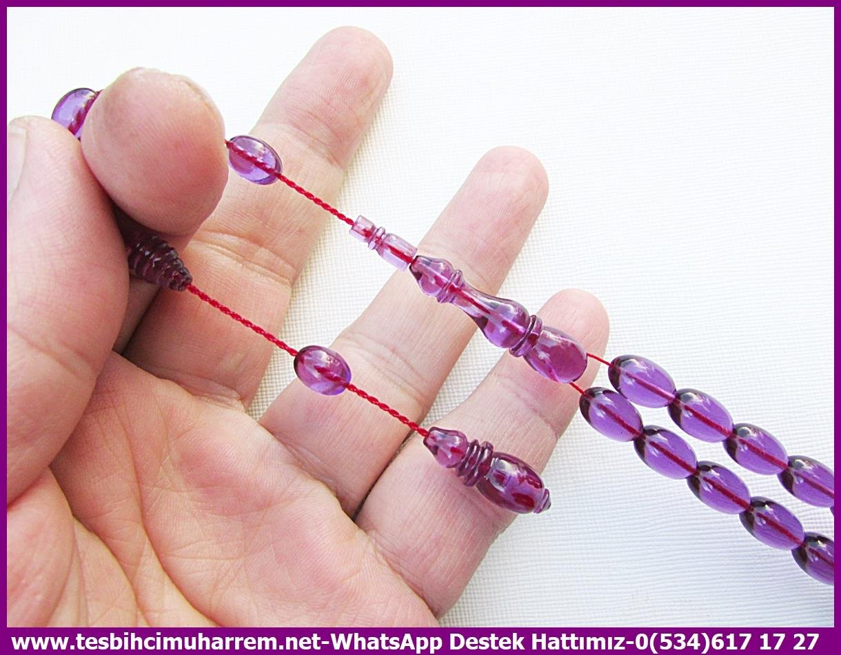 Mor Ton TesbihlerTM13135Tespih Ateş Kehribar I Mor Menekşe Badem Kesim Violet Tesbih Tespih Ateş Kehribar I Mor Menekşe Badem Kesim Violet Tesbih 