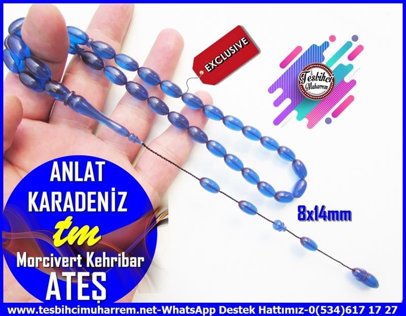 Mavi Ton TesbihlerTM12644Tespih Ateş Kehribar Morcivert Beyzi Kesim Anlat Karadeniz TesbihTespih Ateş Kehribar Morcivert Beyzi Kesim Anlat Karadeniz Tesbih