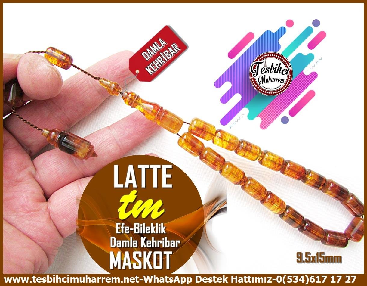 Efe Maskot TesbihlerTM13141Tespih Damla Kehribar I Efe Maskot Bileklik Kapsül Kesim Latte TesbihTespih Damla Kehribar I Efe Maskot Bileklik Kapsül Kesim Latte Tesbih