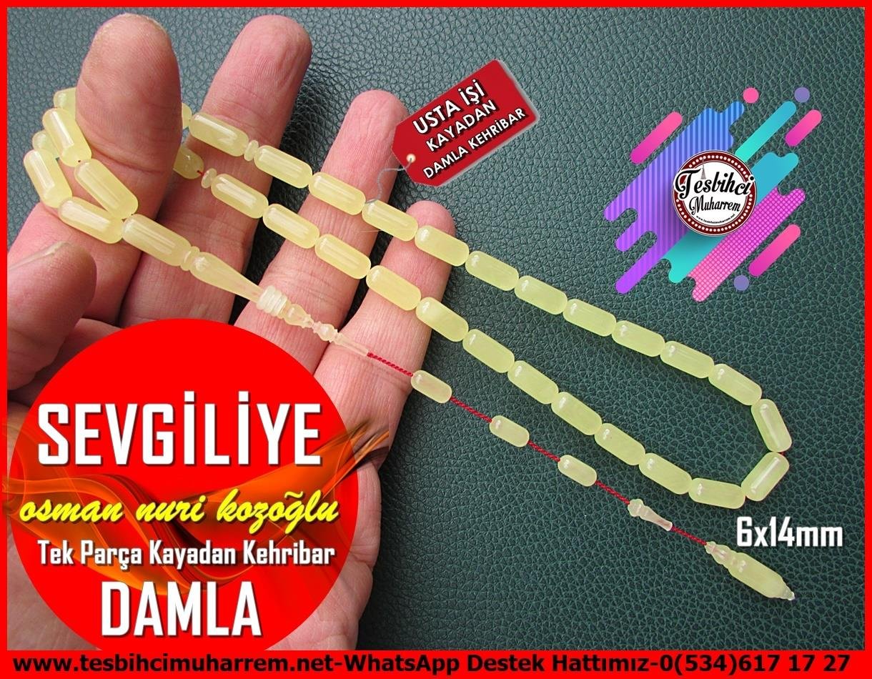  Damla Kehribar TesbihlerTM13154Tespih Damla Kehribar I Özel Tek Parça Kayadan Kapsül Kesim Sevgiliye Tesbih Tespih Damla Kehribar I Özel Tek Parça Kayadan Kapsül Kesim Sevgiliye Tesbih 