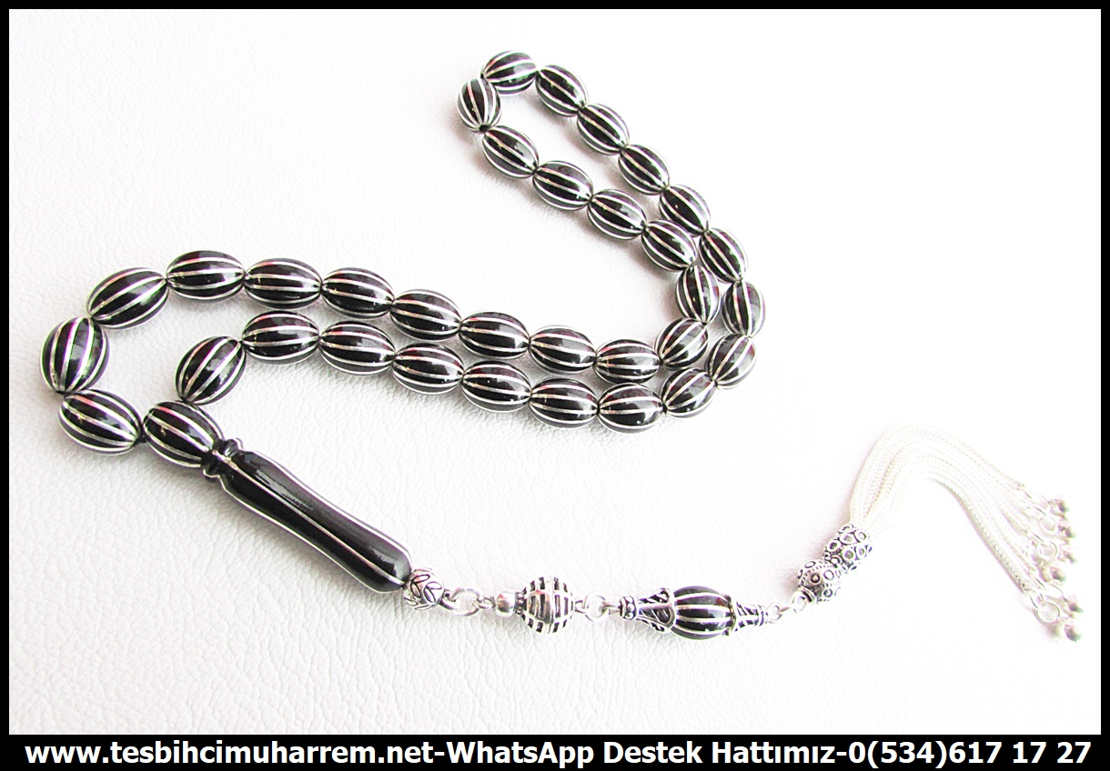 Oltu Taşı TesbihlerTM14164Tespih Erzurum Öz Oltu Taşı I Gümüş Tasarım 12'li Karpuz Dilim Gümüş Yarma Karapürçek Tesbih Tespih Erzurum Öz Oltu Taşı I Gümüş Tasarım 12'li Karpuz Dilim Gümüş Yarma Karapürçek Tesbih