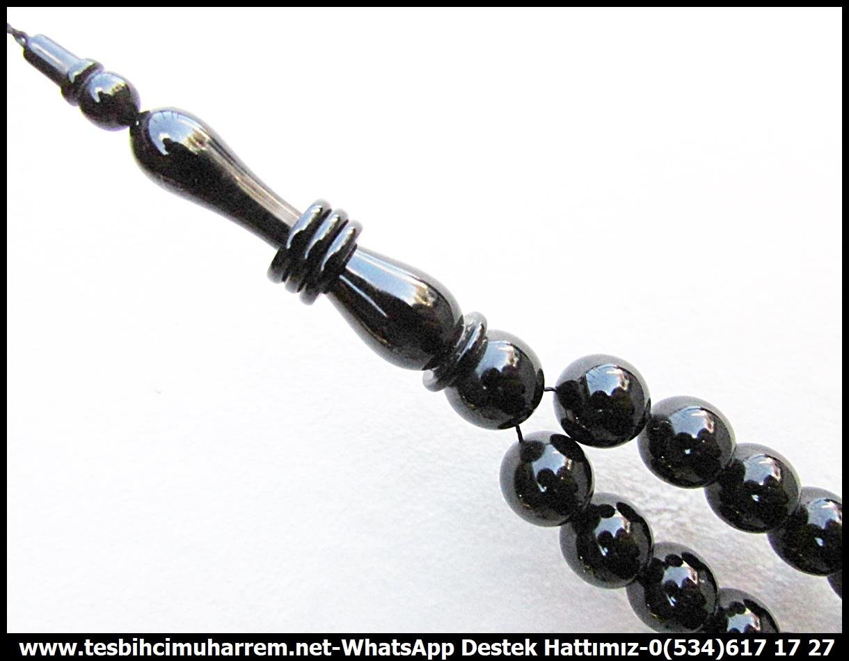 Katalin Ve Bağa TesbihlerTM12828Tespih Katalin Uçlu Yuvarlak Siyah Özel Çalışma Jaguar TesbihTespih Katalin Uçlu Yuvarlak Siyah Özel Çalışma Jaguar Tesbih
