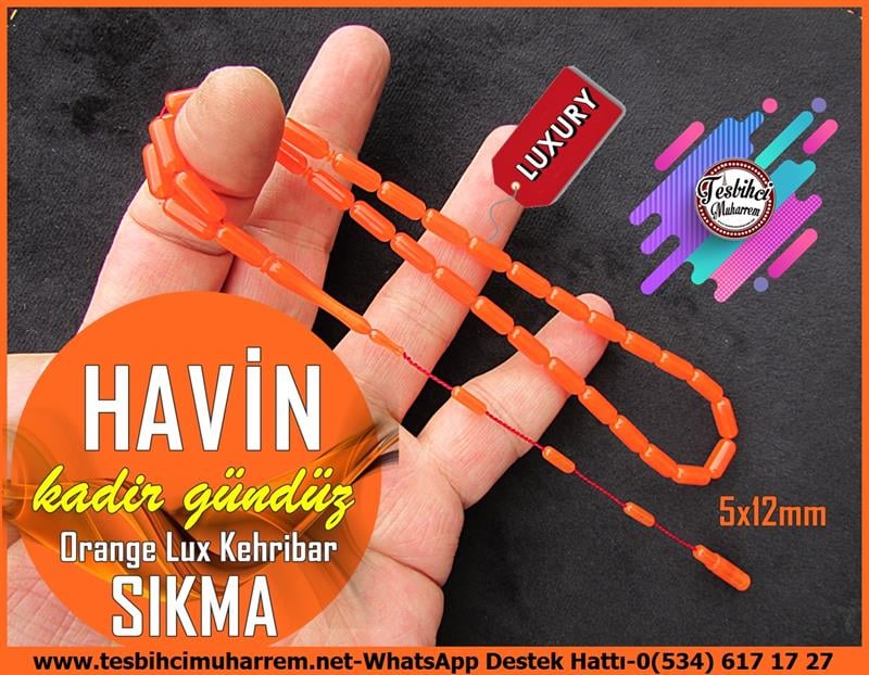 Kayısı Kehribar TesbihlerTM12529Tespih Lux Sıkma Kehribar Turuncu Renk Kapsül Kesim Havin TesbihTespih Lux Sıkma Kehribar Turuncu Renk Kapsül Kesim Havin Tesbih