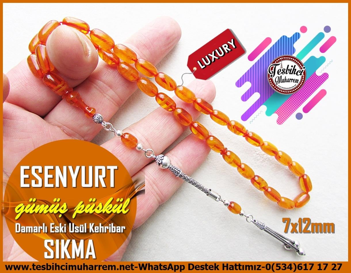 Osmanlı Benzetme Eskitme Eski Usül TesbihlerTM12850Tespih Sıkma Kehribar Damarlı Kayısı Gümüş Püsküllü Kapsül Esenyurt Tesbih Tespih Sıkma Kehribar Damarlı Kayısı Gümüş Püsküllü Kapsül Esenyurt Tesbih 