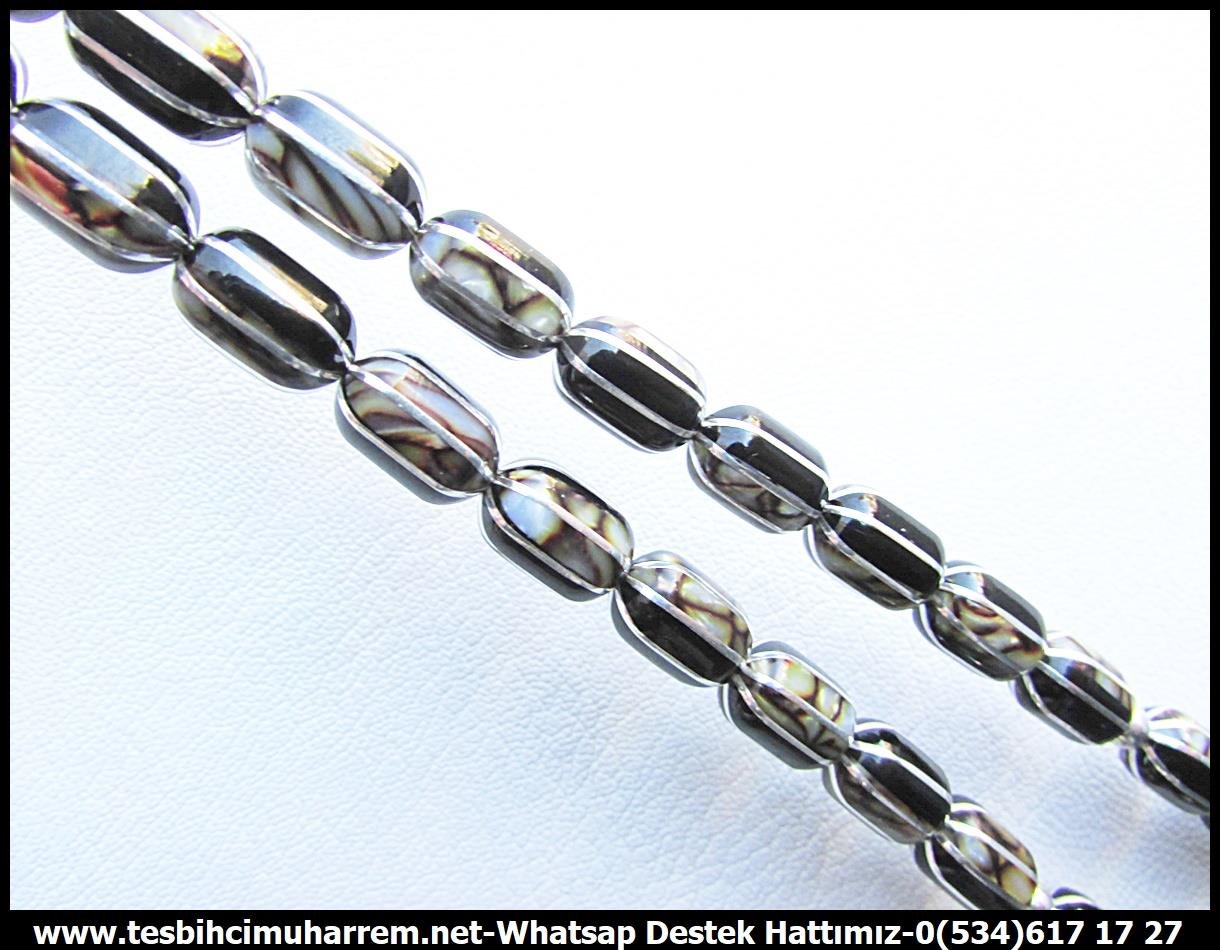 Oltu Taşı TesbihlerTM13460Türker Kızılelma Usta El İşçiliği Premium Tespih | Karpuz Dilim Oltutaşı, Galalit + Oltu + Gümüş Sentezi 