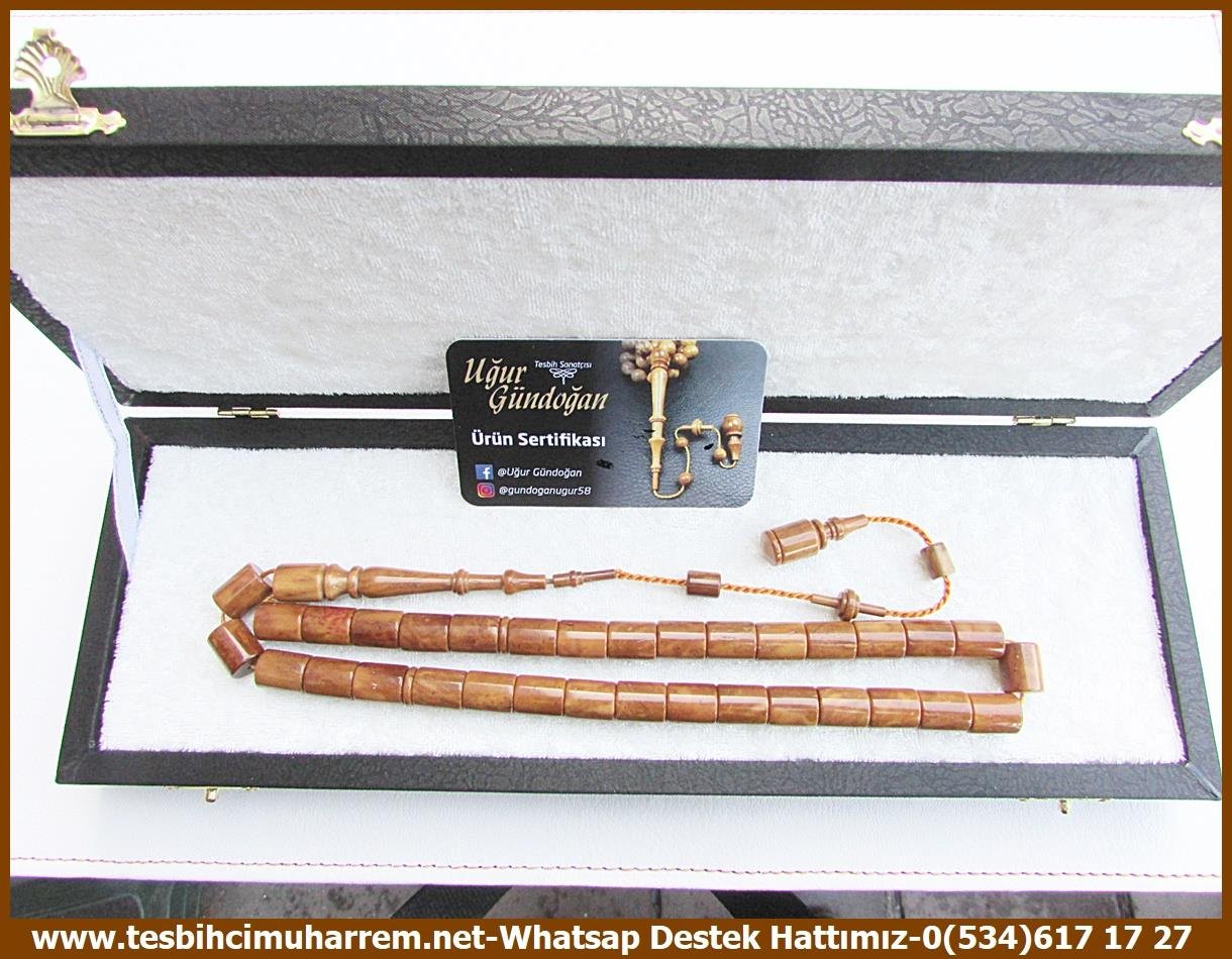 Kuka Ağacı TesbihlerTM13518Uğur Gündoğan Usta El İşçiliği Tespih | Basamaklı Kesme Kuka, İri Boy, Profesyonel İşçilik, Özel Kutulu 