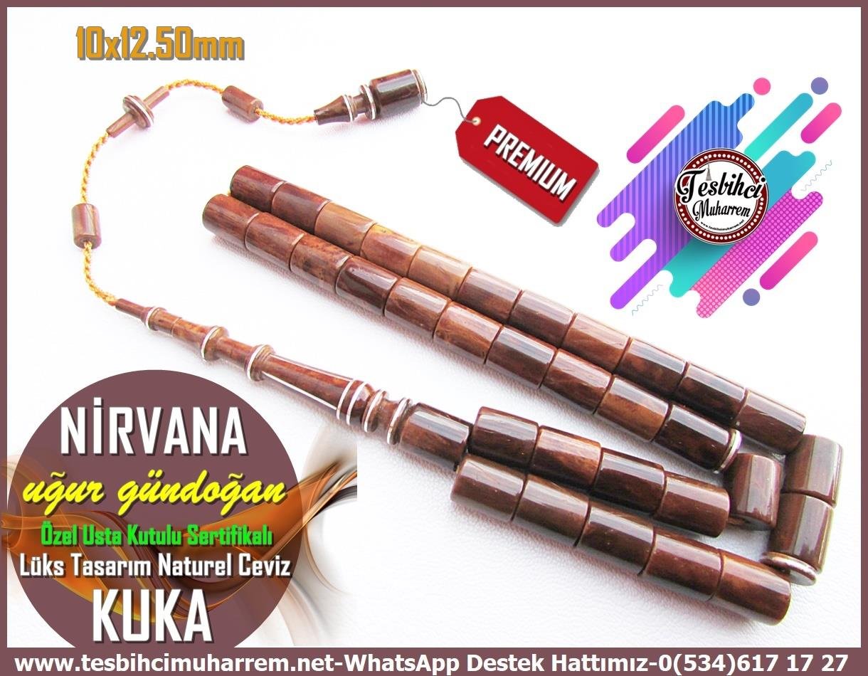 Kuka Ağacı TesbihlerTM13763Uğur Gündoğan Usta Tornası | Saray Kukası Tespih, Gümüş Çemberli, Sertifikalı, Özel Kutulu – 