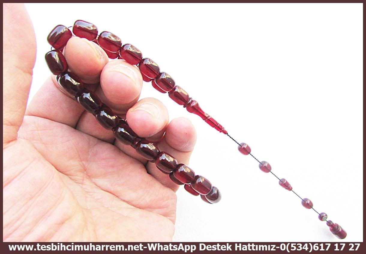 Bordo Vişne Ton TesbihlerTM13998Umut Talha Aras Usta İşçilikli Ateş Kehribar Tesbih – Vişne Renk, Kapsül Kesim, Sıralı Sistem, “Marmaris” İsimli Özel TespihTespih Ateş Kehribar I Sıralı Sistem Vişne Kapsül Kesim Marmaris Tesbih 