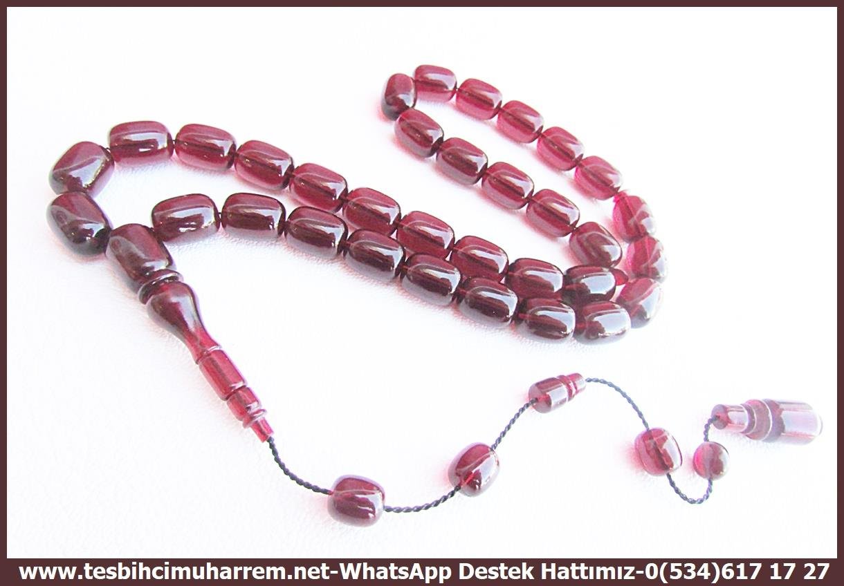 Bordo Vişne Ton TesbihlerTM13998Umut Talha Aras Usta İşçilikli Ateş Kehribar Tesbih – Vişne Renk, Kapsül Kesim, Sıralı Sistem, “Marmaris” İsimli Özel TespihTespih Ateş Kehribar I Sıralı Sistem Vişne Kapsül Kesim Marmaris Tesbih 