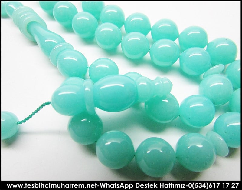 Üst Düzey Çalışma Objeden Aqua Blue Alman Katalin Tesbih Aslolan Aşktır