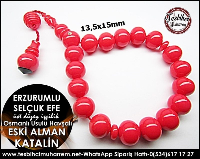 Üst Düzey İşçilik Havşalı Osmanlı Tarz Eski Alman Katalin Tesbih Erzurumlu Selçuk