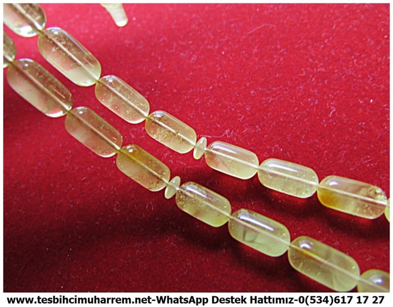 Üst Düzey İşçilik Kayadan Kılçık Damla Kehribar Tesbih Barabar 