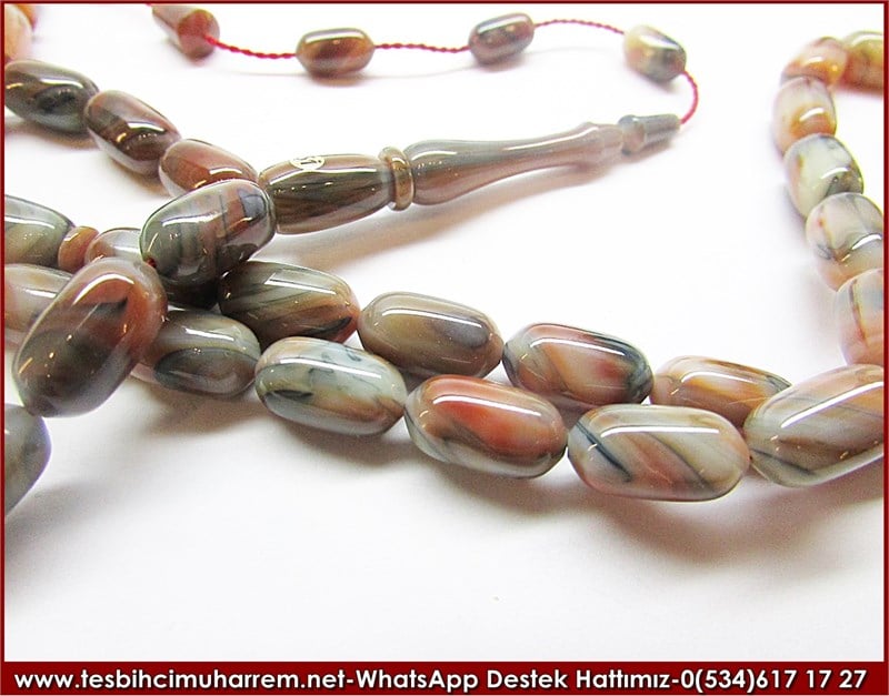 Üst Düzey İşçilik Polychromatic Eski Alman Katalin Tesbih Maral 