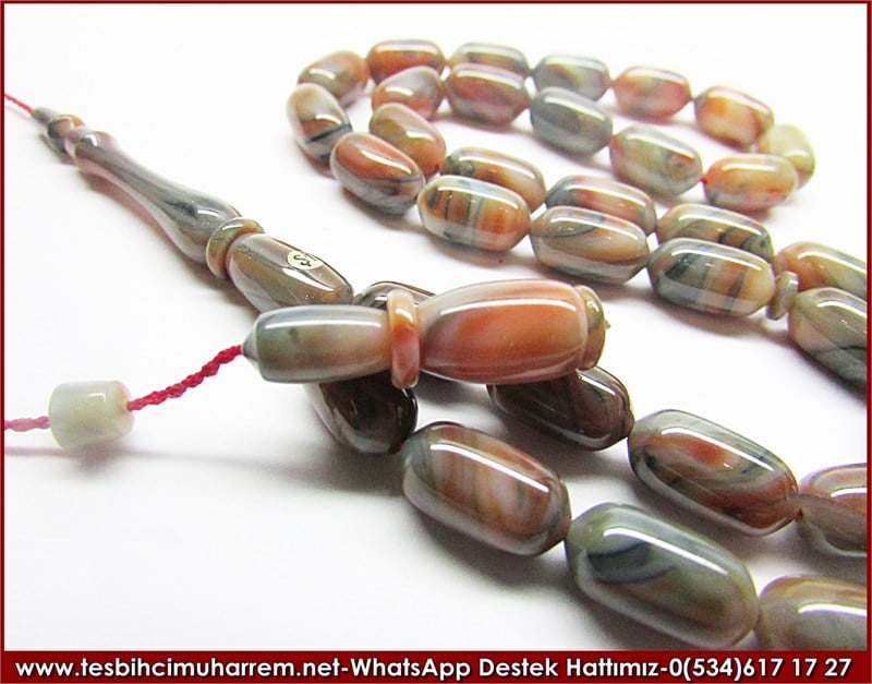 Üst Düzey İşçilik Polychromatic Eski Alman Katalin Tesbih Maral 