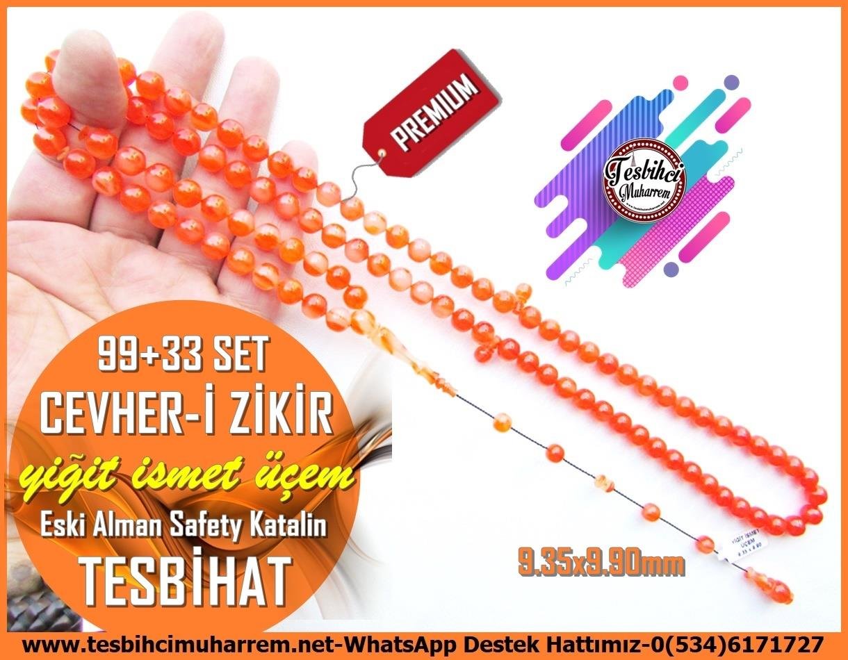 99luk Dua Ve Namaz TesbihatlarıTM13866Yiğit İsmet Üçem Usta El İşçiliği İkili Tespih Seti | Premium Katalin, Eski Alman Malzeme, Gömme Kutulu “Cevheri Zikir” Tesbih Tespih Premium Katalin l Eski Alman Özel Gömme Kutulu 33+99 Set Cevheri Zikir Tesbih