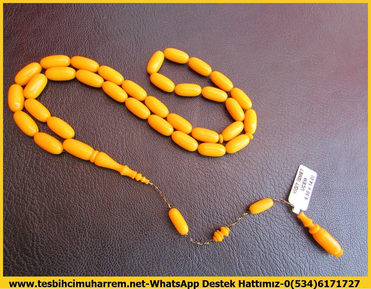 Kayısı Kehribar TesbihlerTM13859Yiğit İsmet Üçem Usta İşçilikli Tespih | Premium Sıkma Kehribar, Eski Turuncu Badem Kesim,Keyifçi 