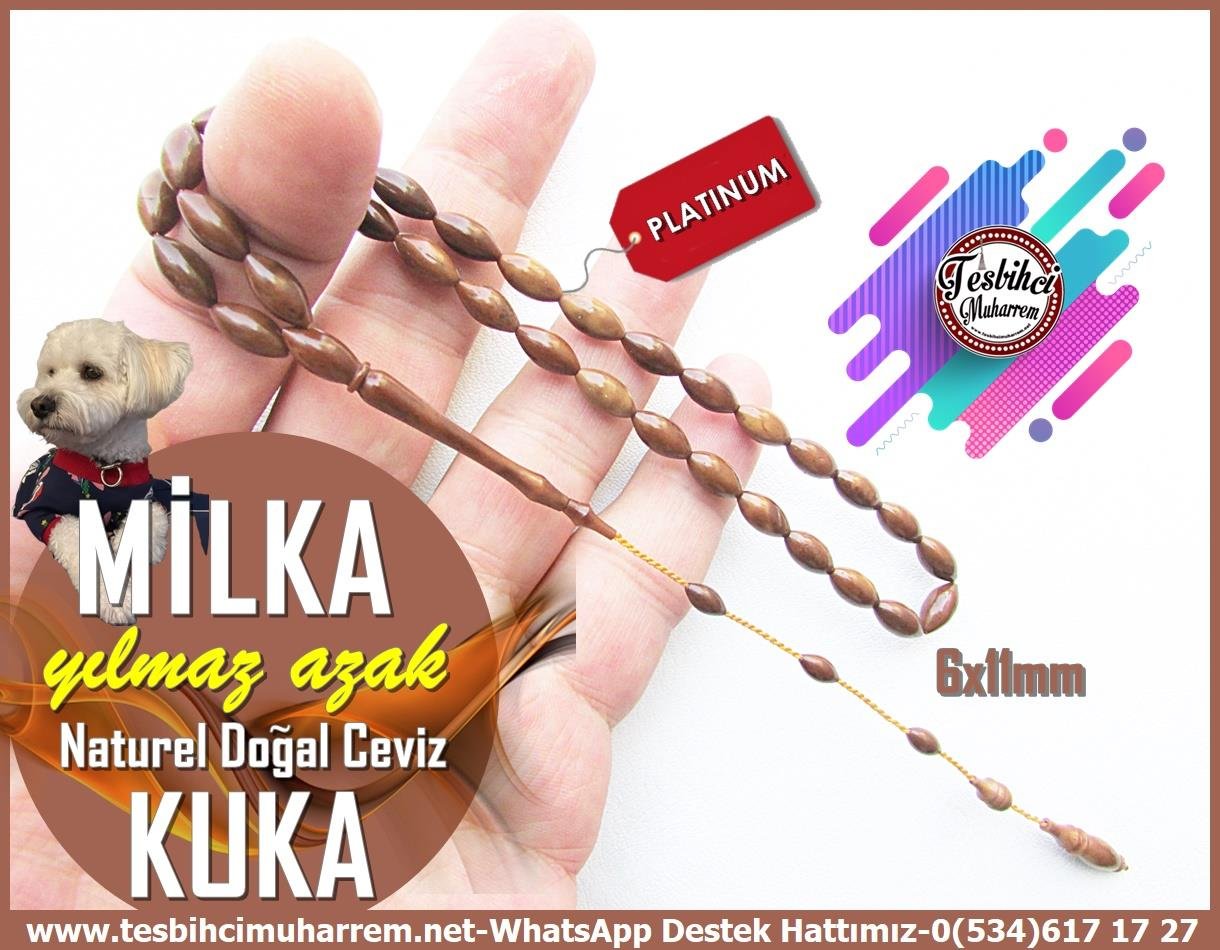 Kuka Ağacı TesbihlerTM13953Yılmaz Azak İmzalı ''Milka''Tesbih – Naturel Ceviz Kuka, Arpa Kesim El Yapımı Özel Tasarım TesbihTespih Kuka I Arpa Kesim Naturel Ceviz Milka Tesbih