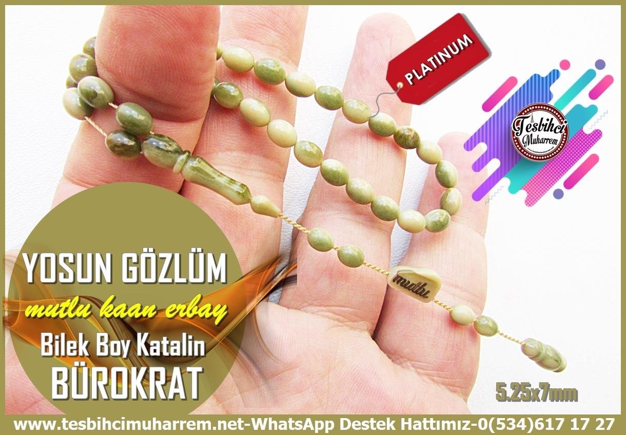Maskot, Bileklik ve Bürokrat TespihlerTM13965Yosun Gözlüm Tespih : Mutlu Kaan Erbay Usta İşçilikli Yeşil Bürokrat Katalin Tesbih – Bilek Boy Özel ÇalışmaTespih Bürokrat Katalin I Bilek Boy Yosun Gözlüm Tesbih