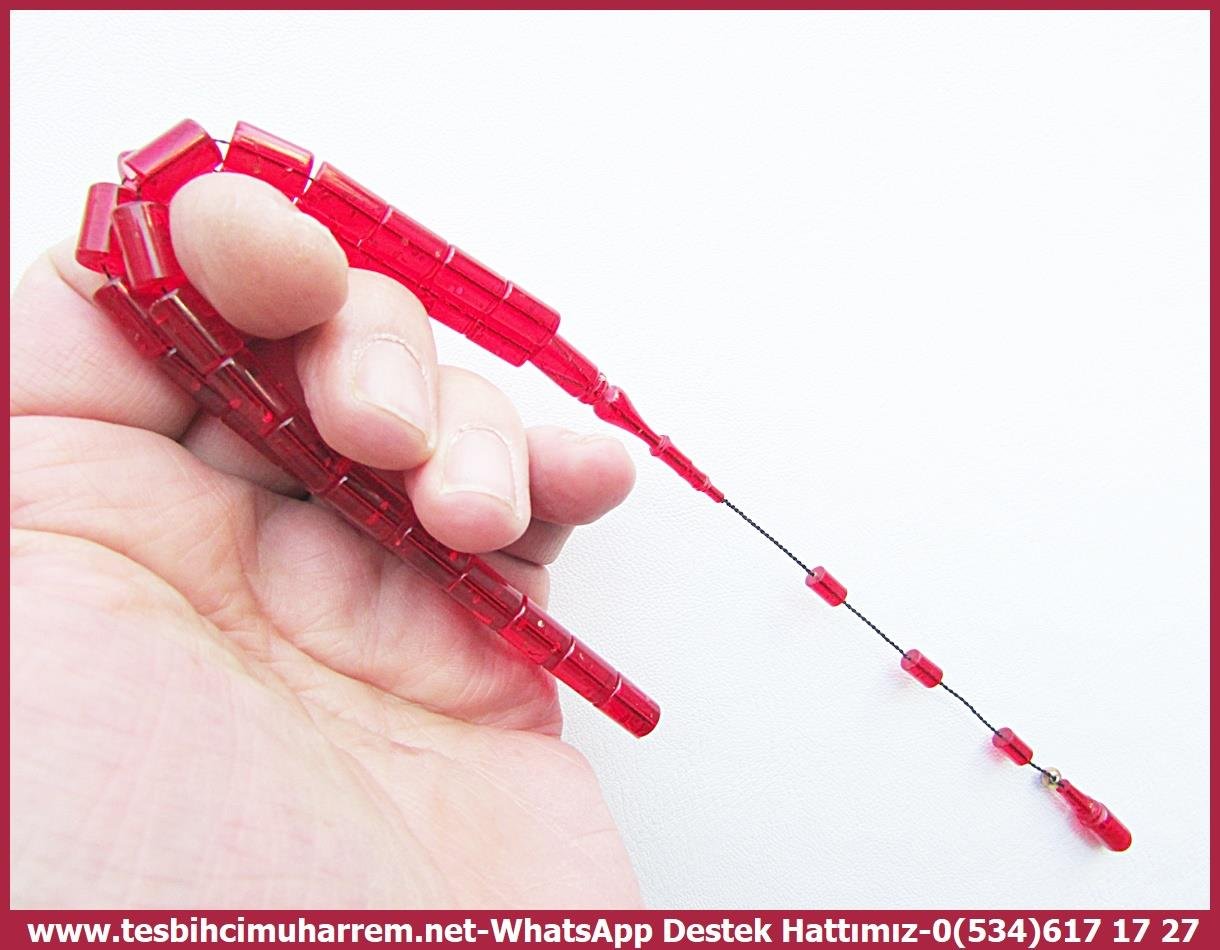 Katalin Ve Bağa TesbihlerTM13675Yusuf Çelik Usta Tornası | Kırmızı Renk Eski Simli  Katalin Tespih, Kesme Kesim, 