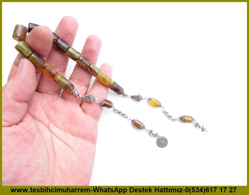 Kehribar Zaza Sallama TesbihlerTM11031Zaza Tesbih Gümüş Tasarım Multicolor Sallama Bingöllü Zaza Tesbih Gümüş Tasarım Multicolor Sallama Bingöllü 