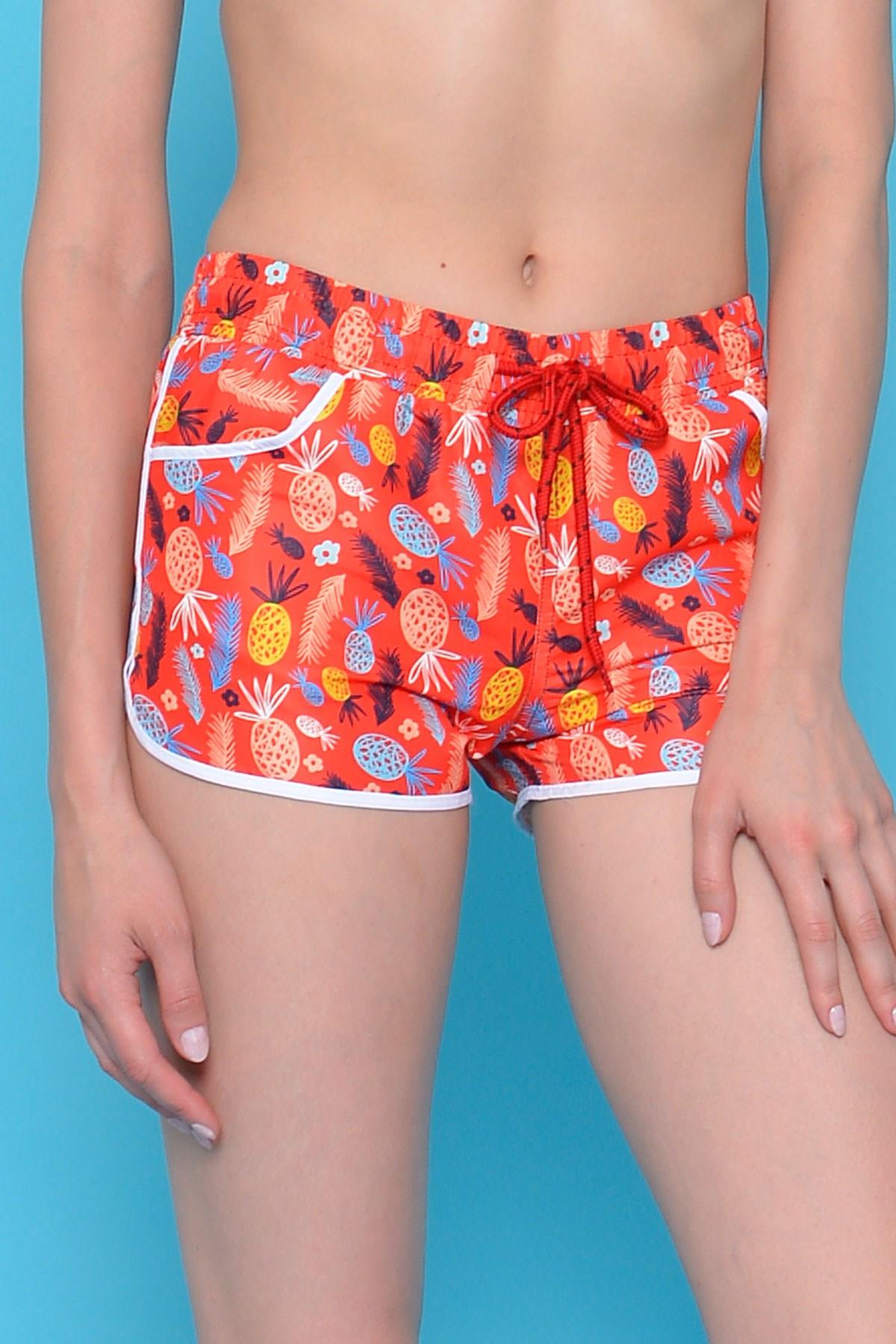 Ananas Kadın Deniz Şortu