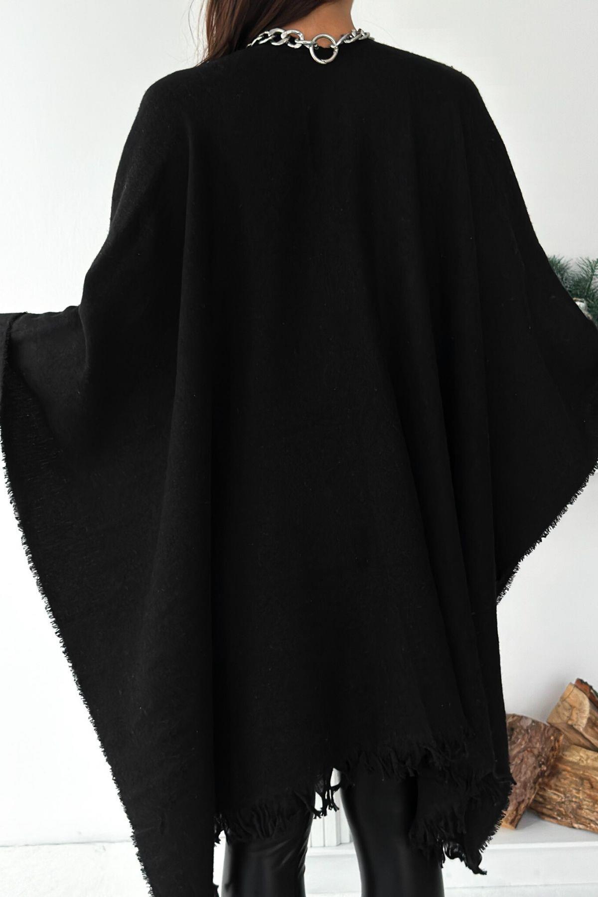 Basic Kadın Çift Taraflı Şal Panço