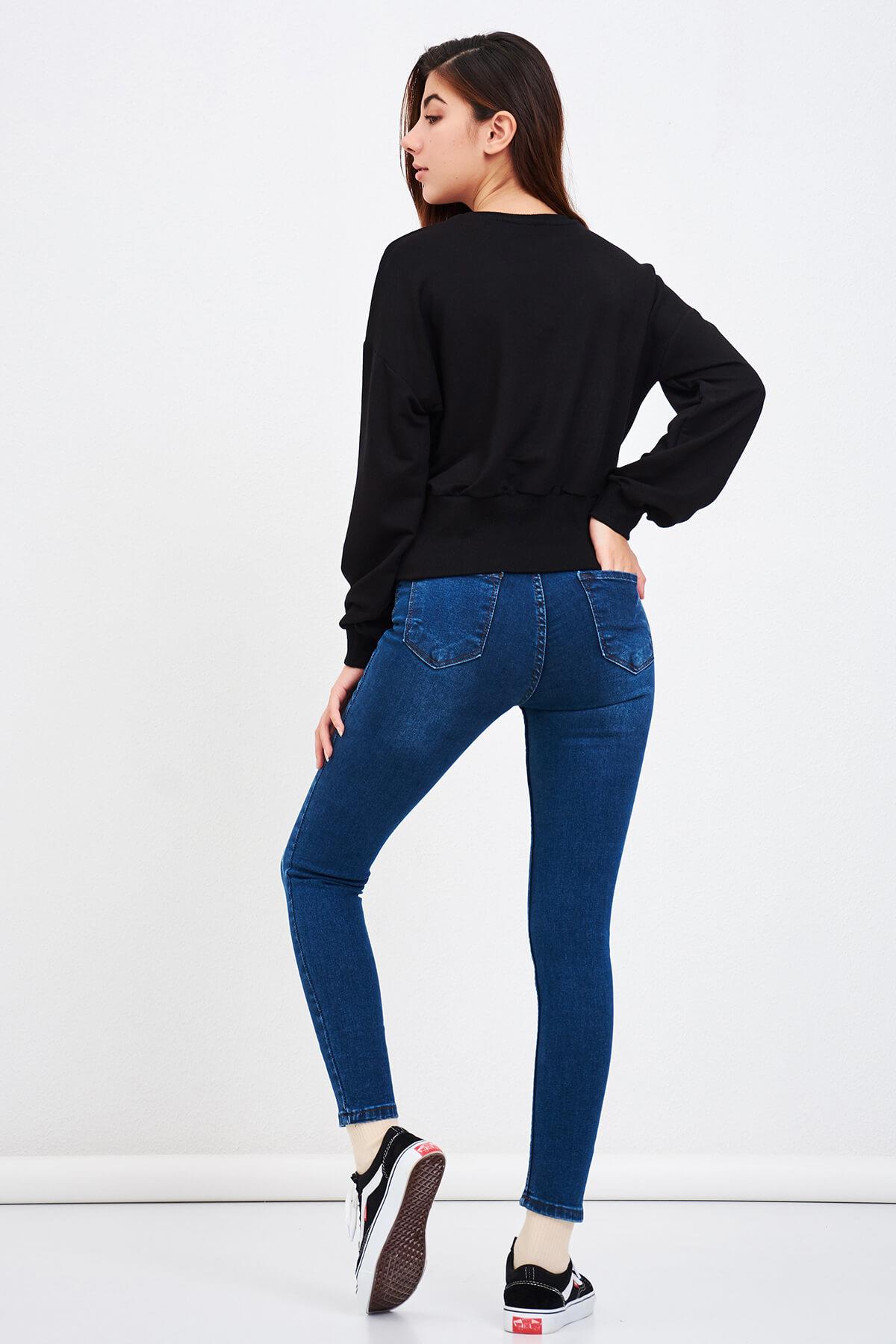 Basic Kadın Sweat Siyah