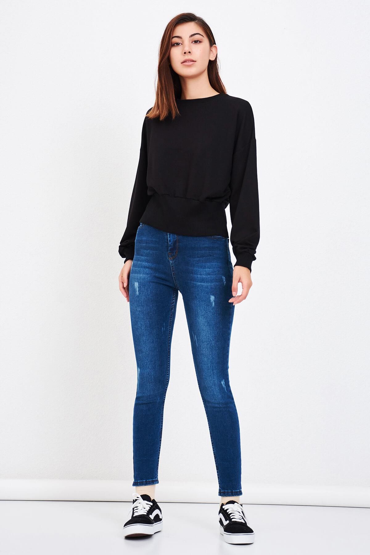 Basic Kadın Sweat Siyah