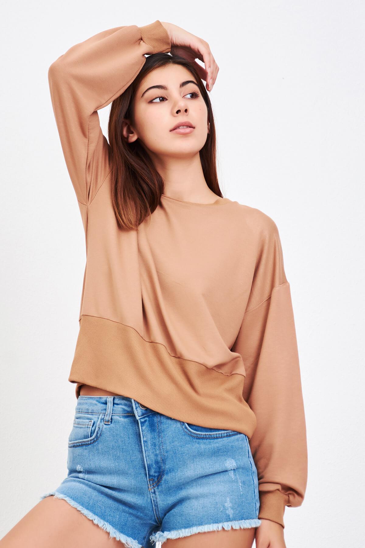 Basic Kadın Sweat Vizon