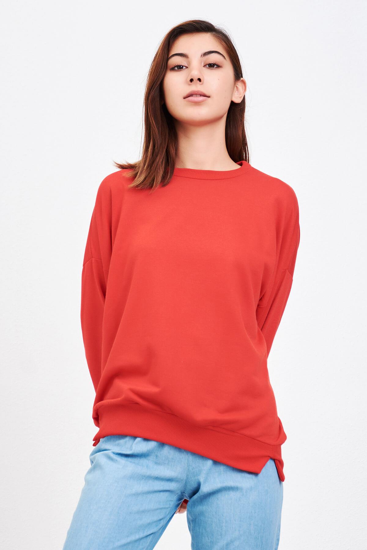 Basic Salaş Sweat Kırmızı