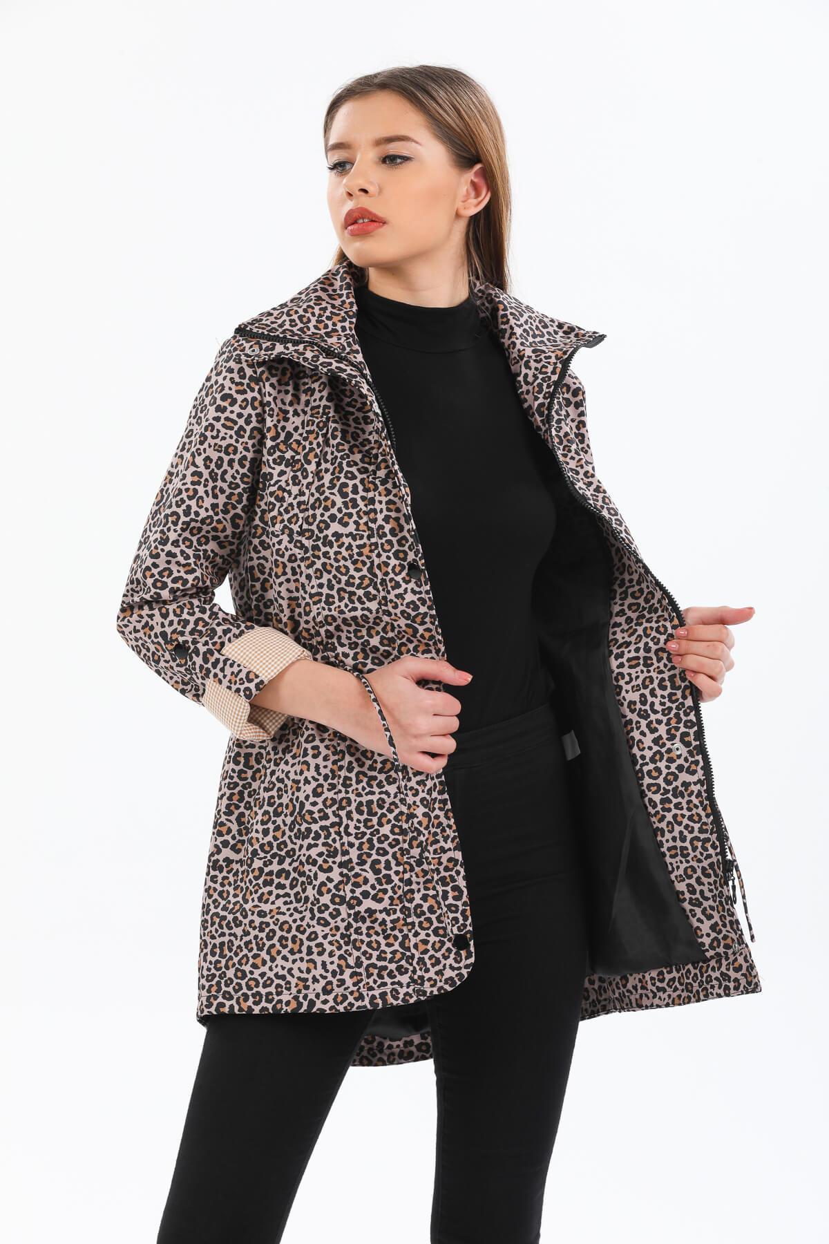 Bel Lastikli Kadın Bej Trençkot