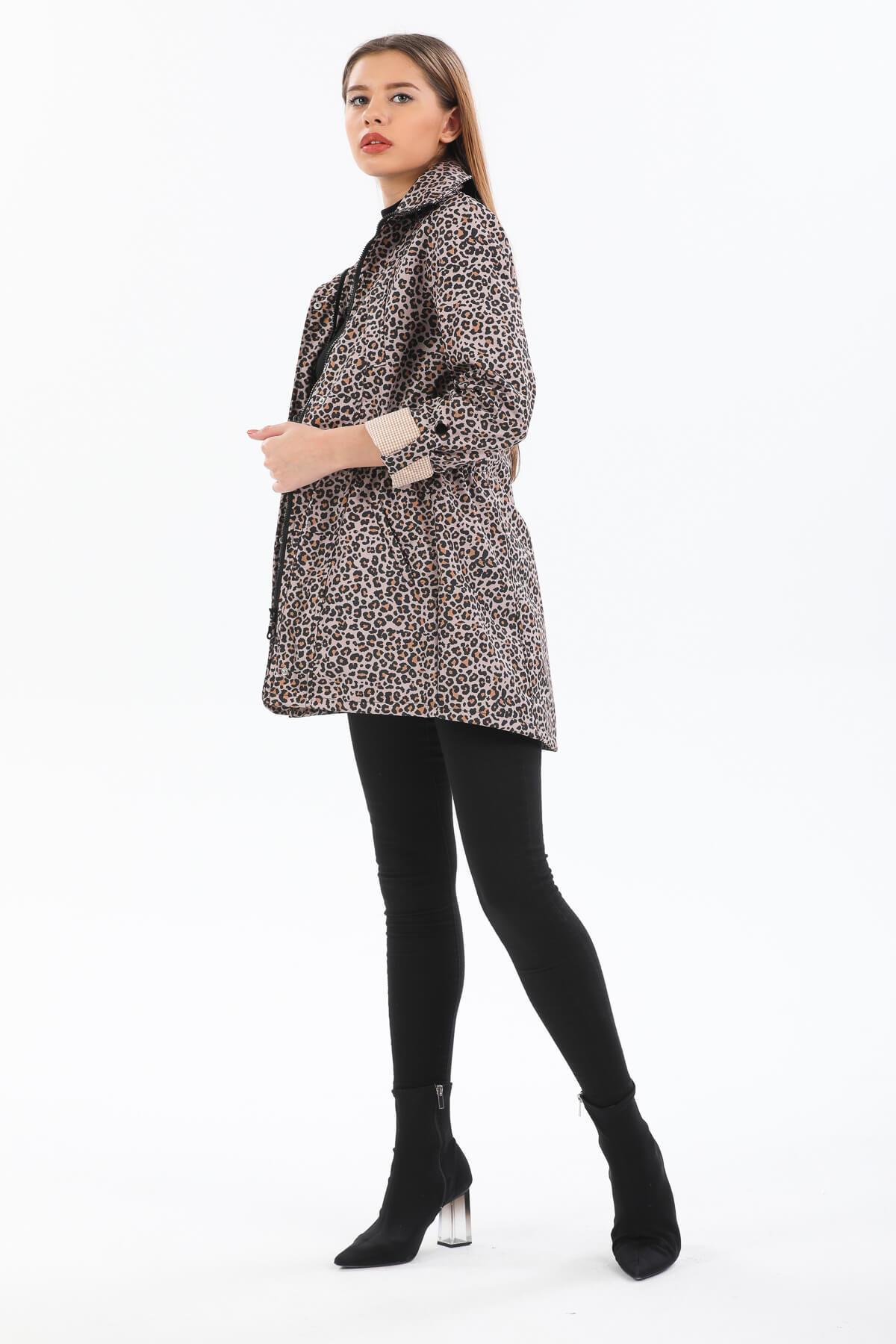 Bel Lastikli Kadın Bej Trençkot