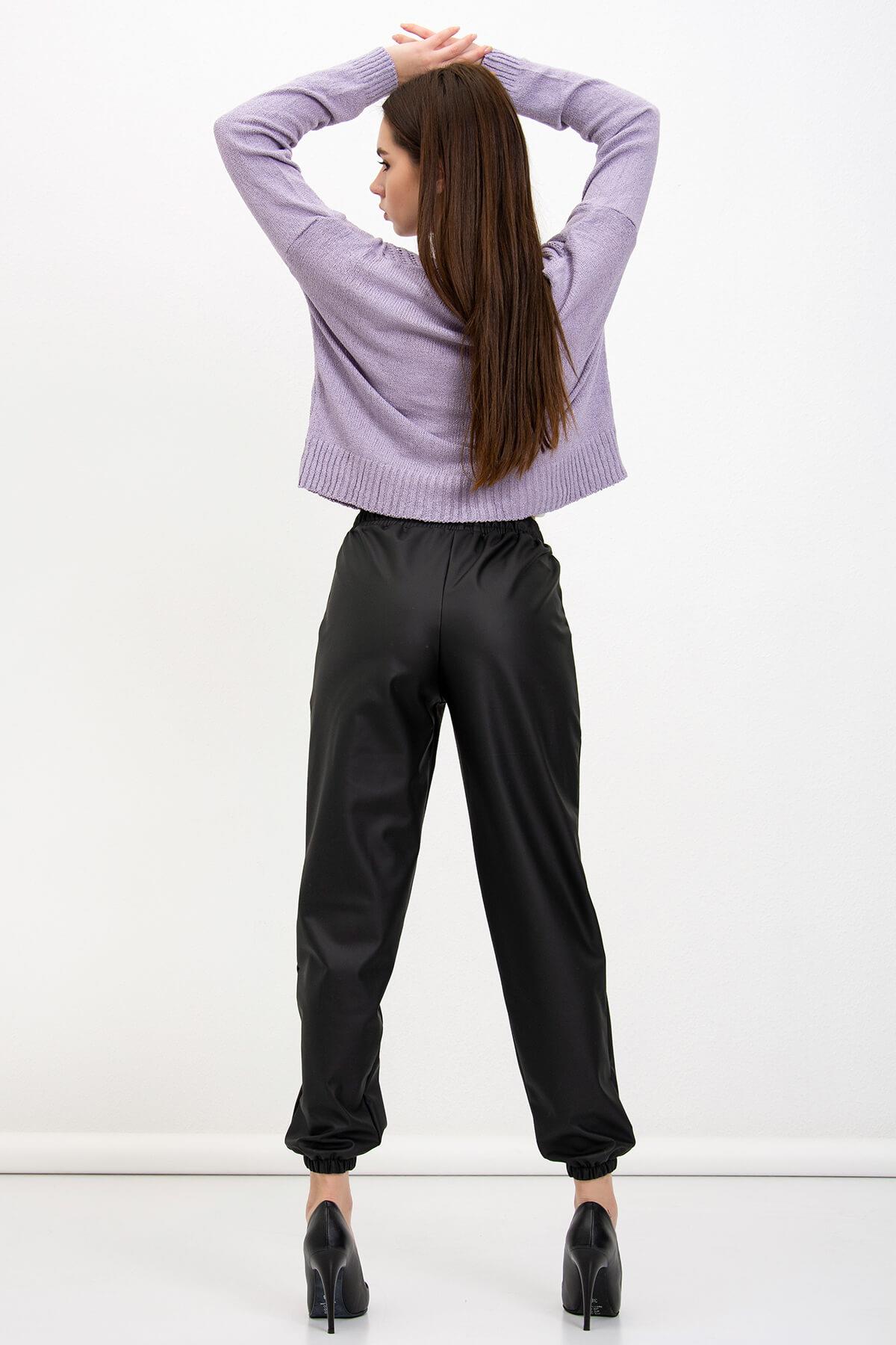 Bel Lastikli Şardonlu Deri Pantolon