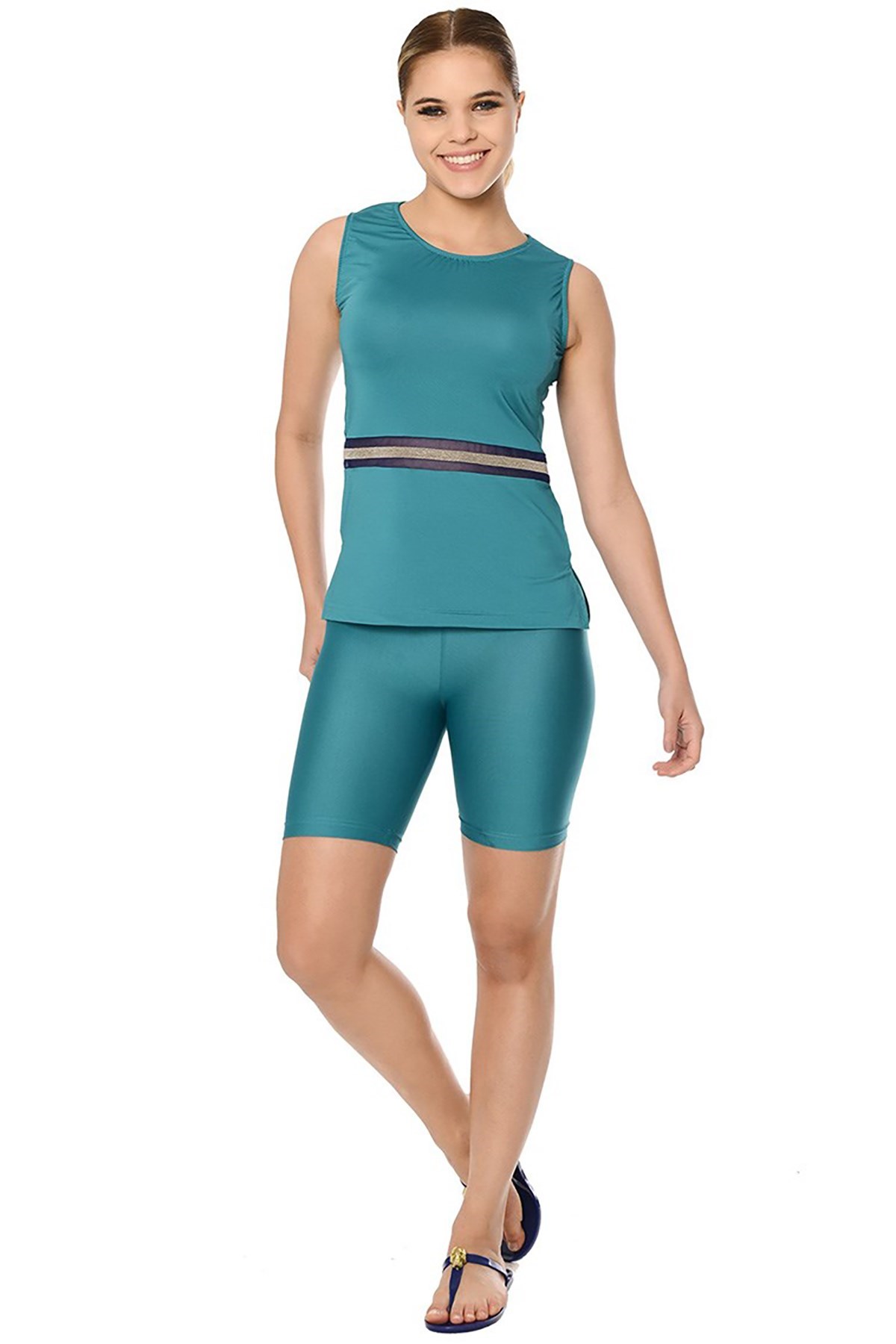 Bel Şeritli Tankini Mayo