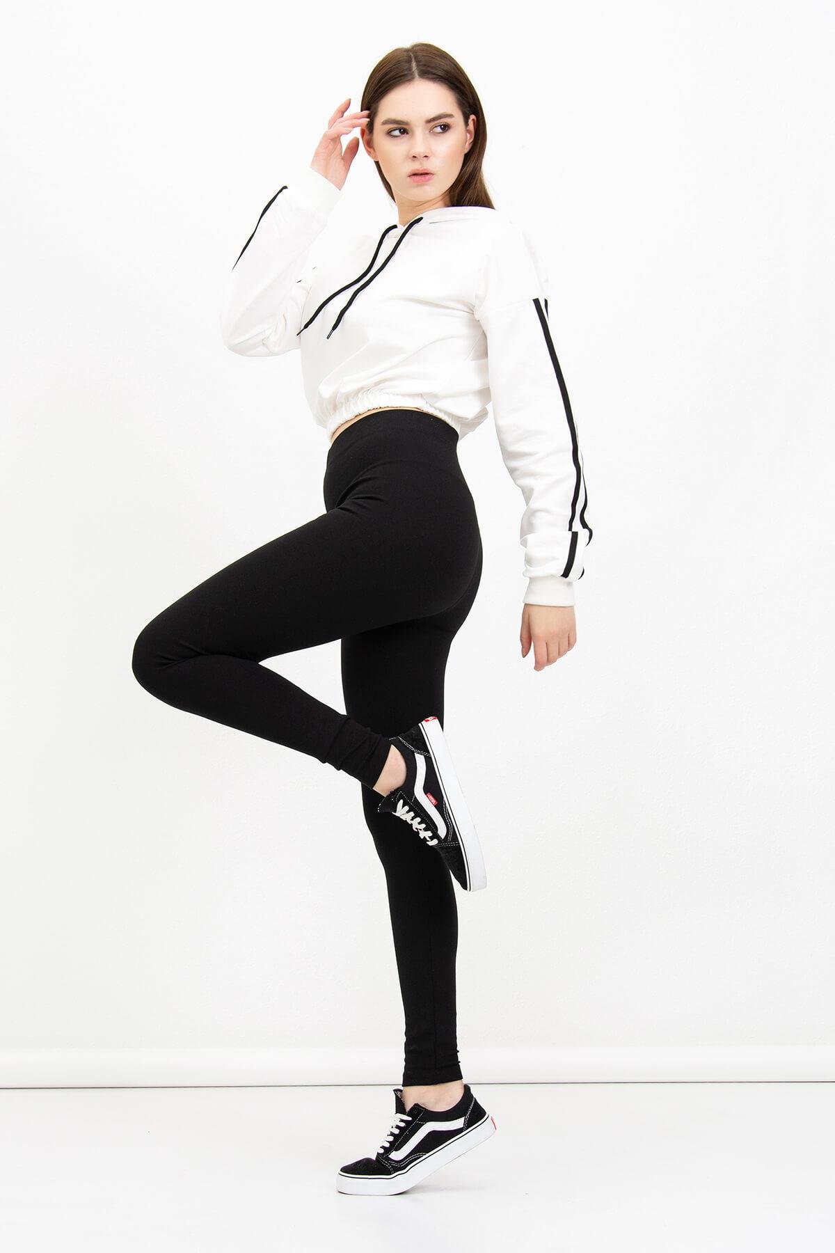 Çelik Örgü Basic Siyah Tayt