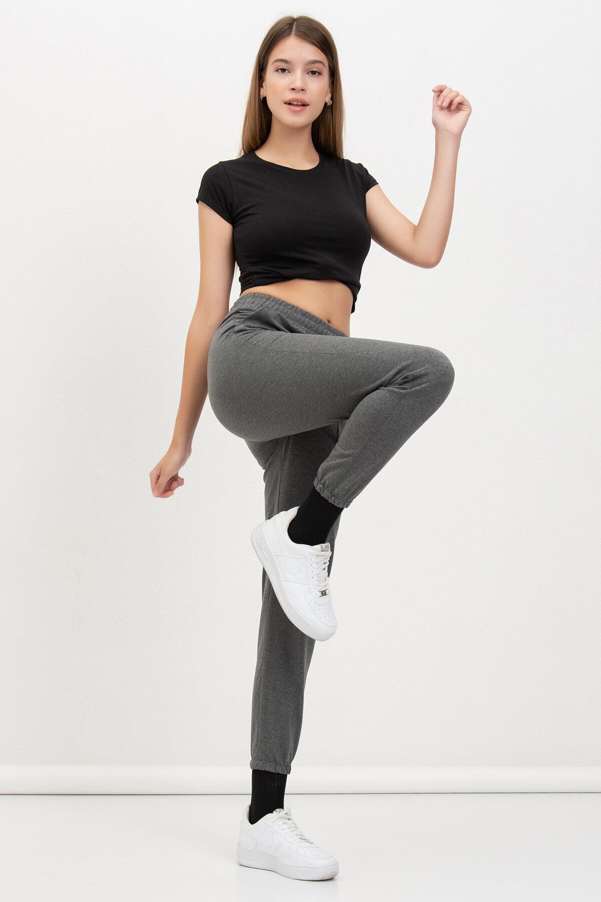 Cepli Jogger Eşofman Altı Gri