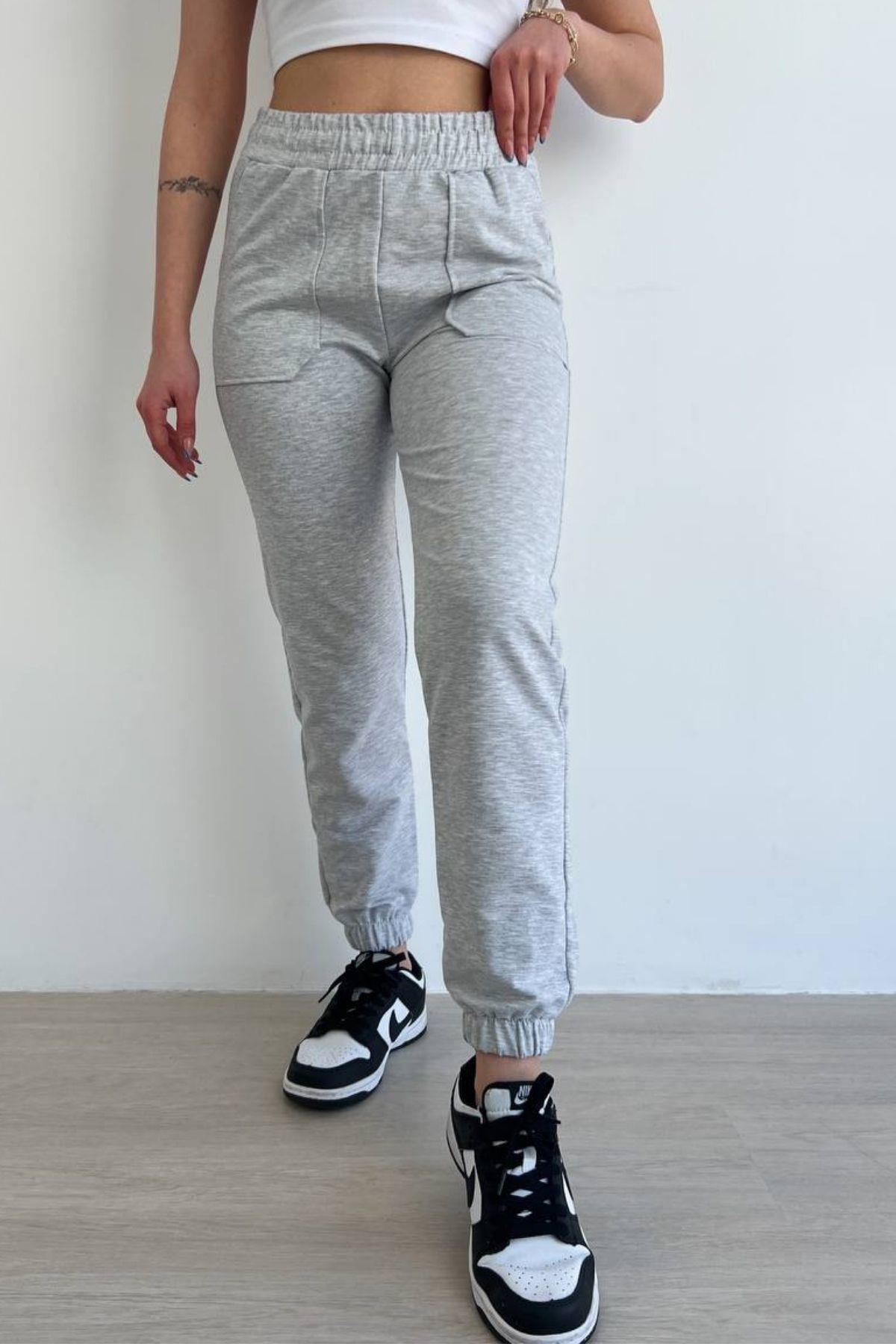 Cepli Jogger Eşofman Altı Taş