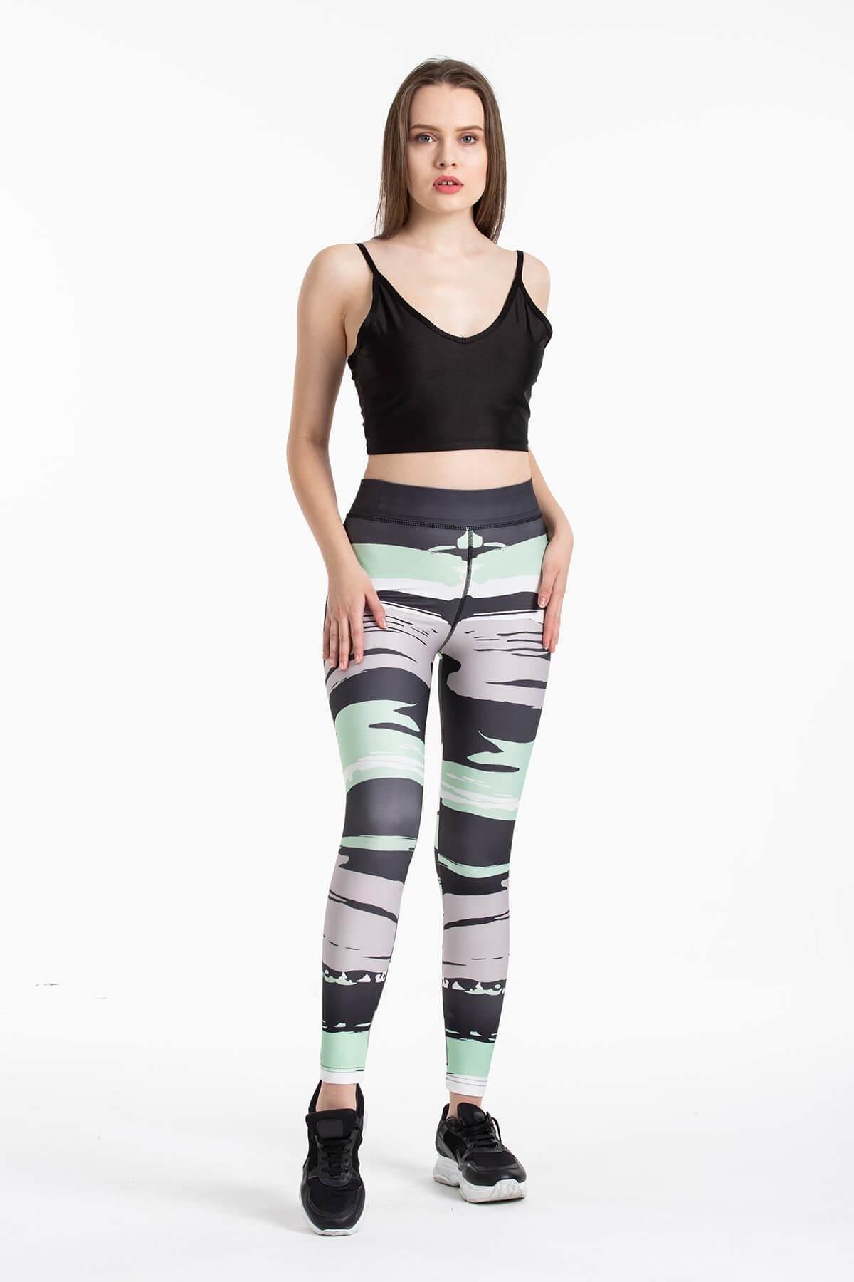 Dijital Baskılı Sporcu Tayt