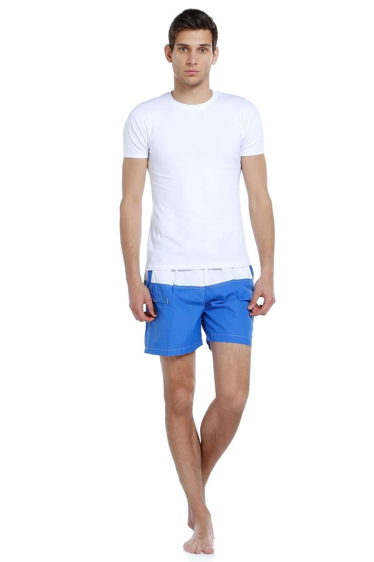 Erkek Deniz Şort - 115 - Saks - Miami Beach