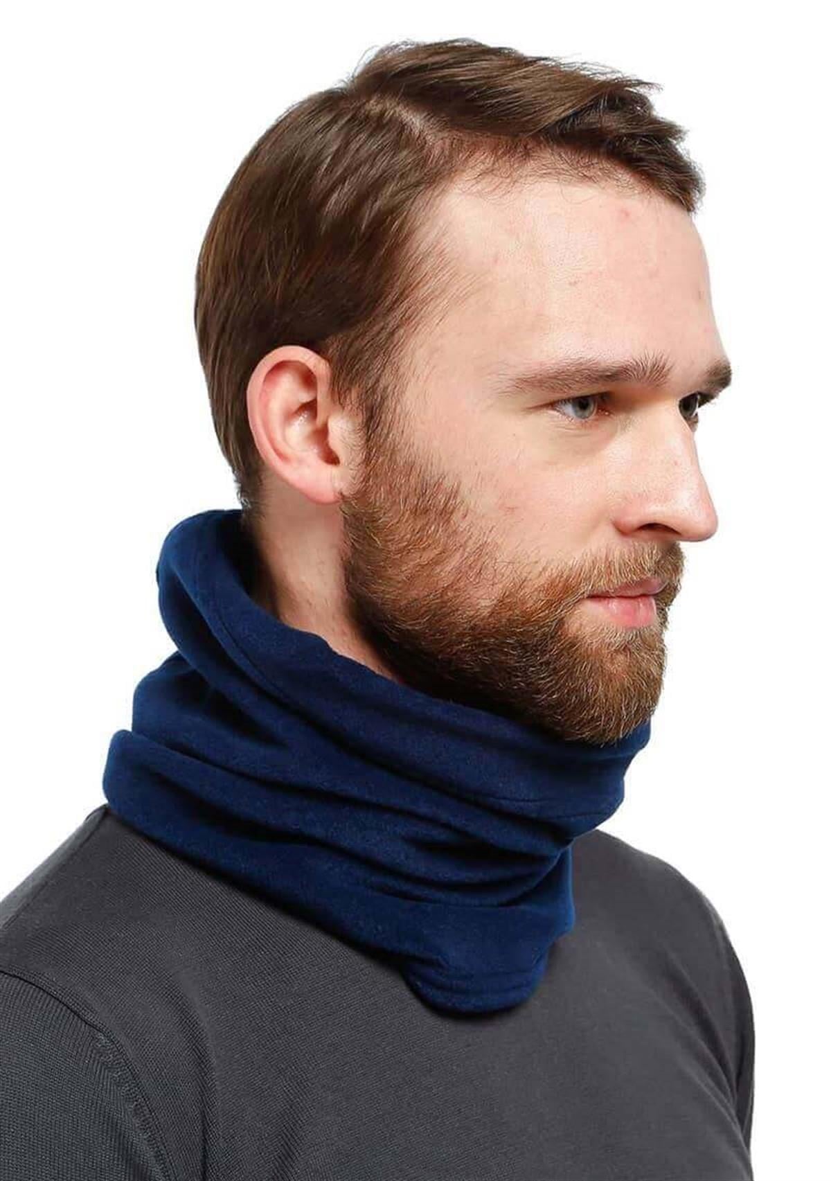Erkek Polar Boyunluk Bere Lacivert