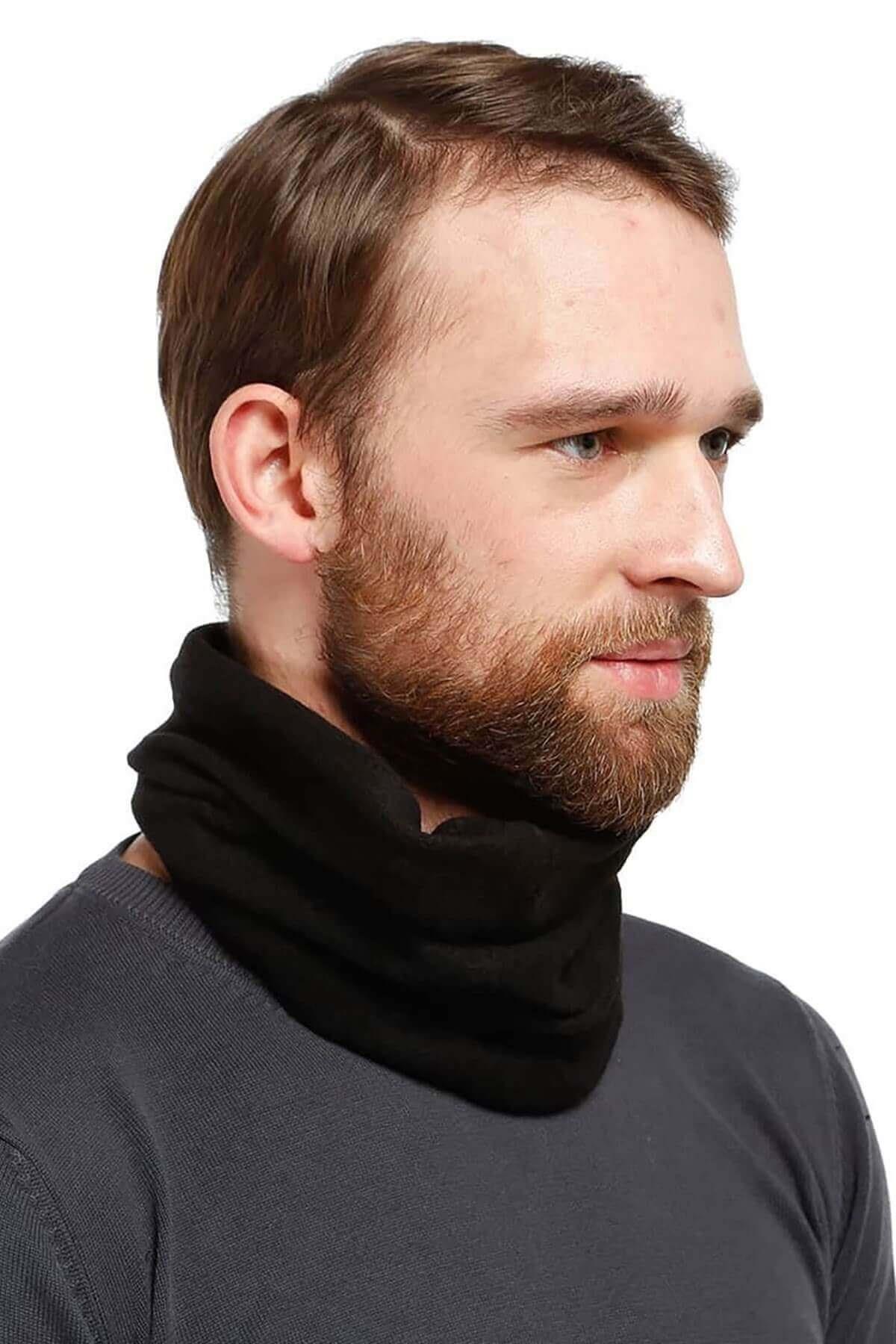 Fonksiyonel Polar Boyunluk Erkek Bere Siyah