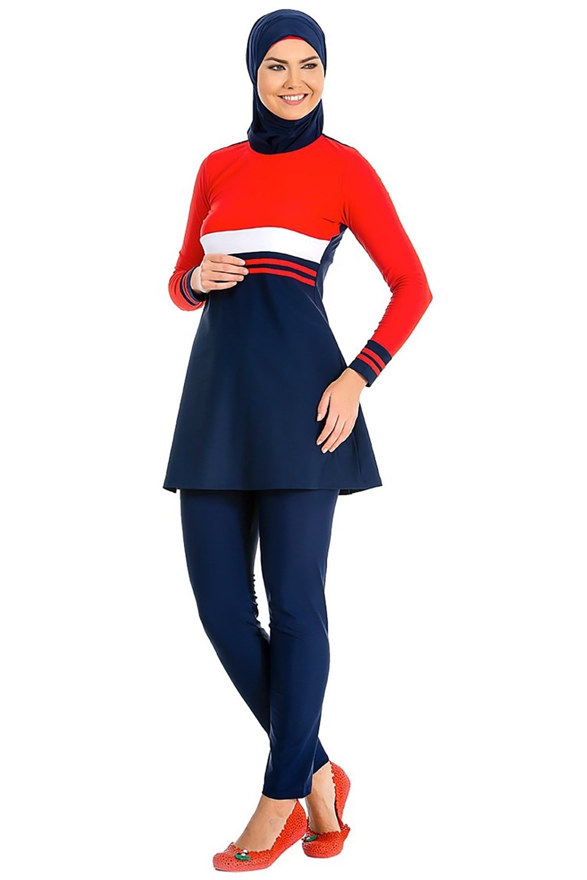 Full Lycra Tesettür Mayo Armes Lacivert
