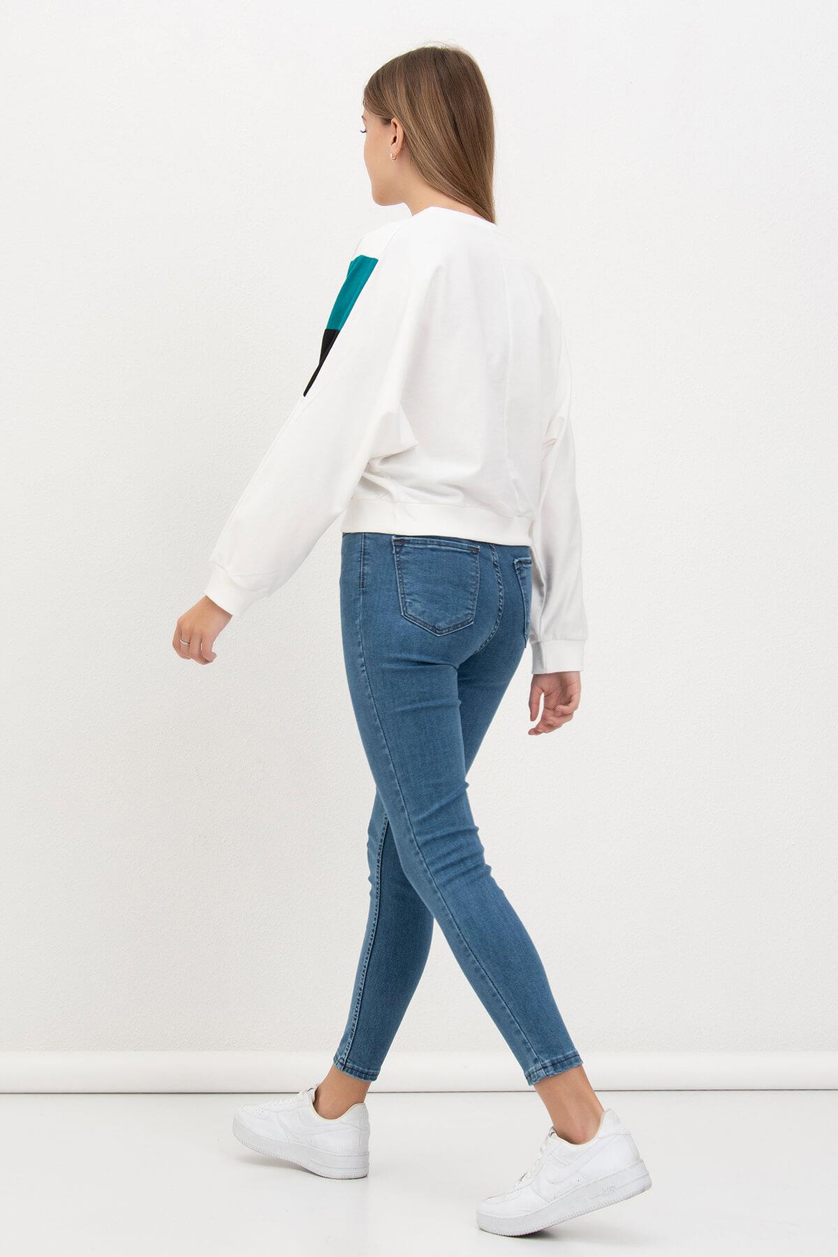 Give Up Baskılı Sweat Yeşil