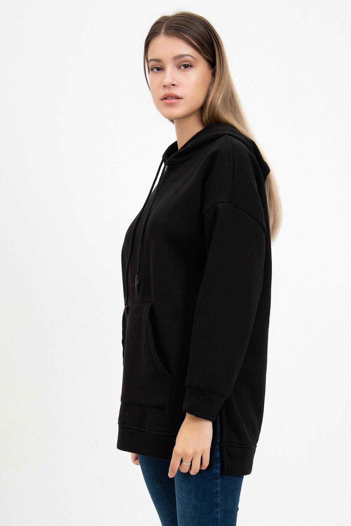 Kanguru Cepli Kapüşonlu Sweatshirt